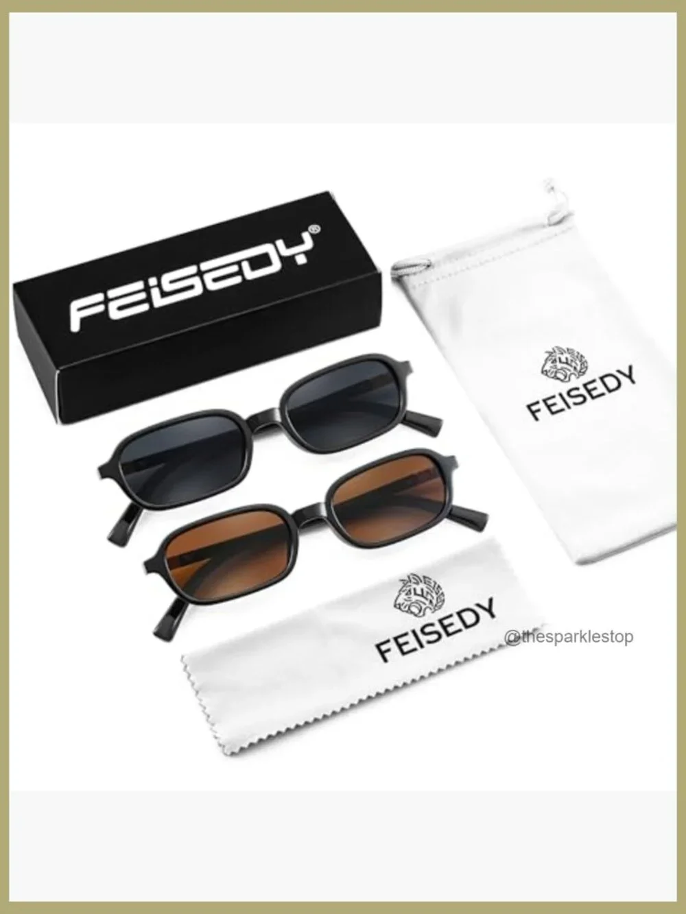Retro Rectangular Sunglasses for Women Men 90s Small Vintage Fashion Square - Picture 6 of 6